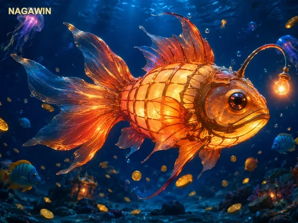 Visual aksi memancing dalam permainan Jackpot Fishing